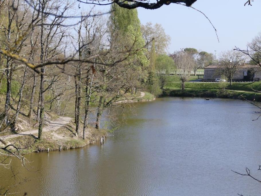 Charmant Appartement Avec Piscine. Monflanquin Bagian luar foto
